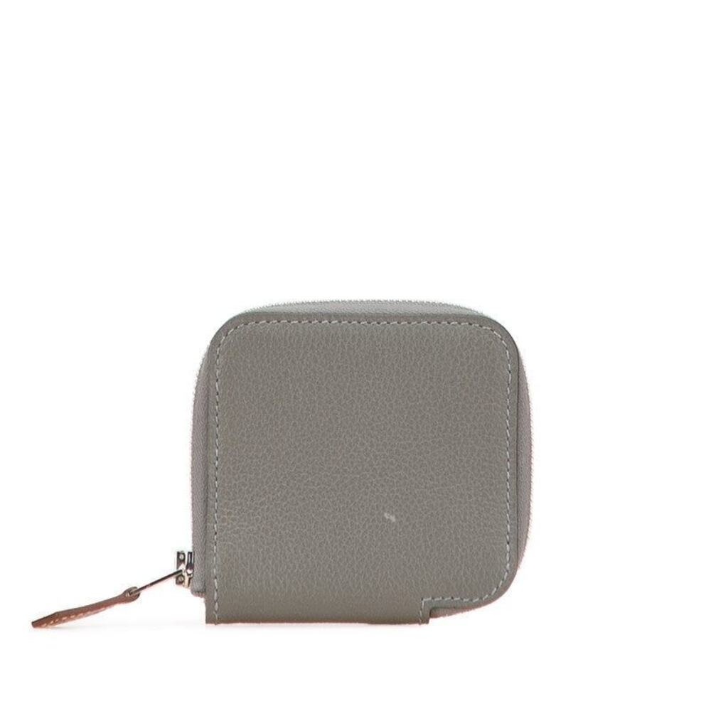 Hermes Evercolor Azap Silkin Compact Coin Case Gris Meyer Gray
